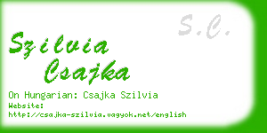 szilvia csajka business card
